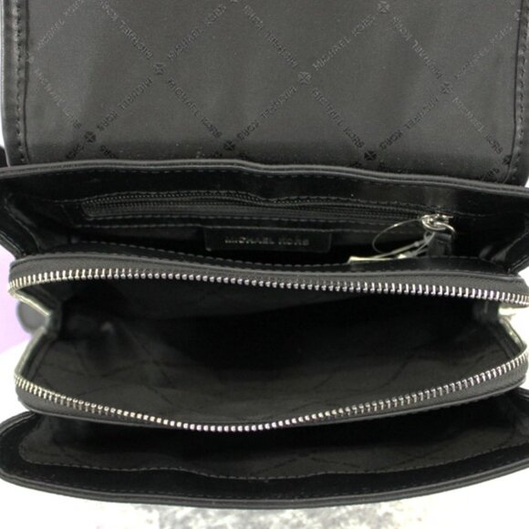 Michael Kors Logo Backpack & Jet Set Travel Wallet Set – Black Monogram - Picture 5 of 13